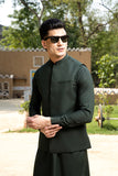 Bottle Green Kurta Trouser with Waistcoat