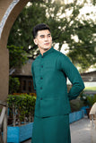 Teal Kurta Trouser with Waistcoat