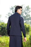 Boski Navy Blue Kurta Trouser with Waistcoat