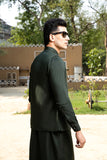 Bottle Green Kurta Trouser with Waistcoat