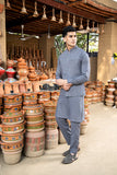 Grey Kurta Trouser with Waistcoat