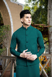 Teal Kurta Trouser with Waistcoat
