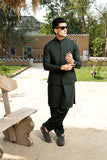 Bottle Green Kurta Shalwar with Waistcoat