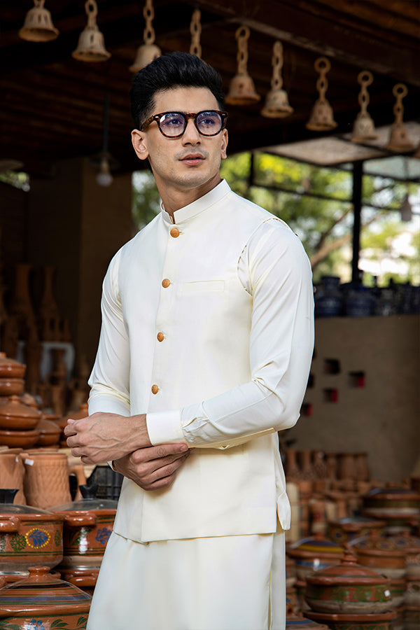 Boski Kurta Trouser with Waistcoat - Main Image