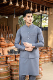 Grey Kurta Trouser with Waistcoat