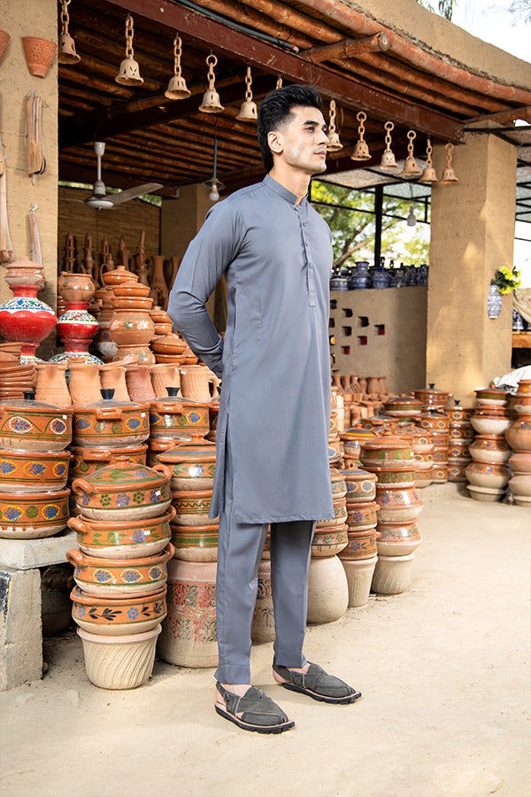 Grey Kurta Trouser