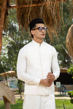 Boski Off White Kurta Trouser with Waistcoat